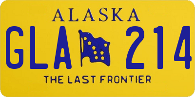 AK license plate GLA214