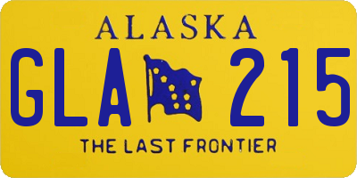 AK license plate GLA215