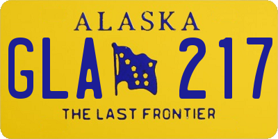 AK license plate GLA217