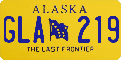 AK license plate GLA219