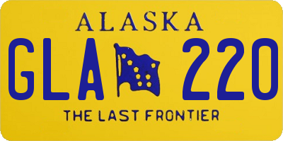 AK license plate GLA220