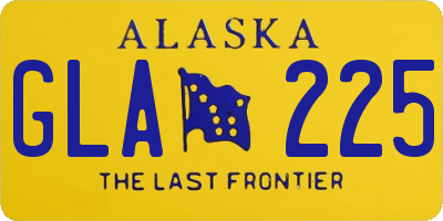 AK license plate GLA225