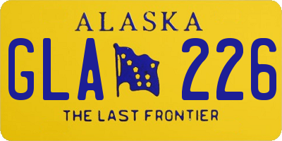 AK license plate GLA226