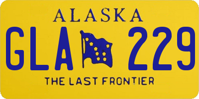 AK license plate GLA229