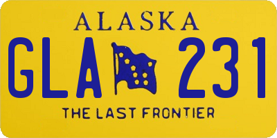 AK license plate GLA231