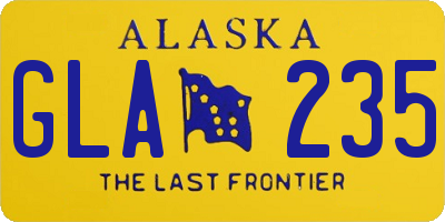 AK license plate GLA235