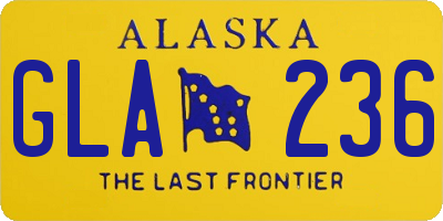 AK license plate GLA236