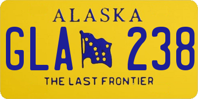 AK license plate GLA238