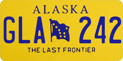 AK license plate GLA242