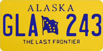 AK license plate GLA243