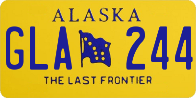 AK license plate GLA244