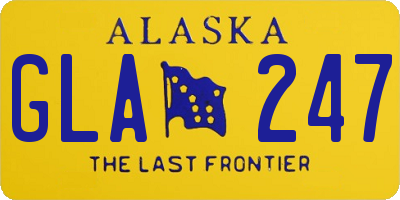 AK license plate GLA247