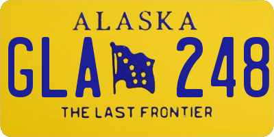 AK license plate GLA248