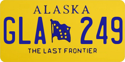 AK license plate GLA249