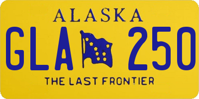 AK license plate GLA250