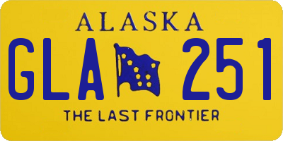 AK license plate GLA251