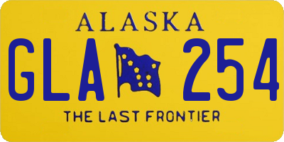 AK license plate GLA254