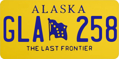 AK license plate GLA258