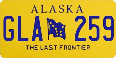 AK license plate GLA259