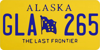 AK license plate GLA265