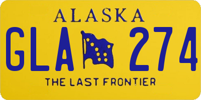 AK license plate GLA274