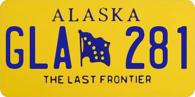 AK license plate GLA281