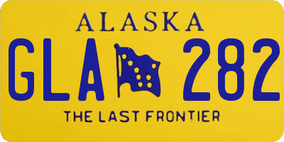 AK license plate GLA282