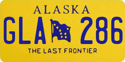 AK license plate GLA286