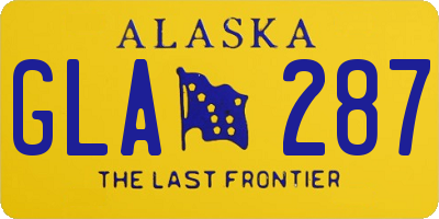 AK license plate GLA287