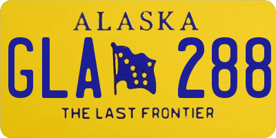 AK license plate GLA288