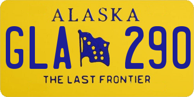 AK license plate GLA290