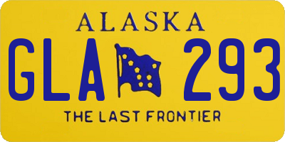AK license plate GLA293