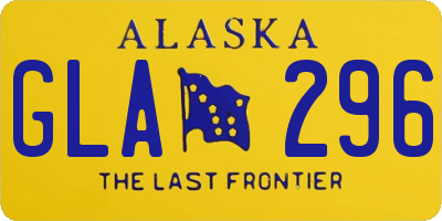 AK license plate GLA296