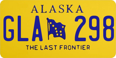 AK license plate GLA298