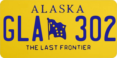 AK license plate GLA302