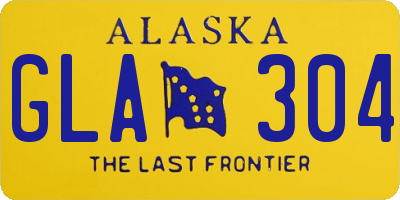 AK license plate GLA304