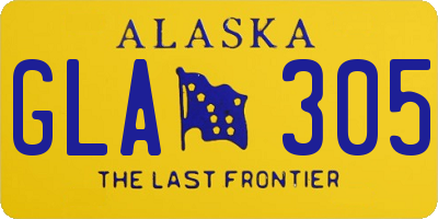 AK license plate GLA305