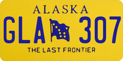 AK license plate GLA307