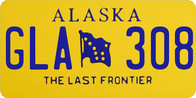 AK license plate GLA308