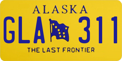 AK license plate GLA311