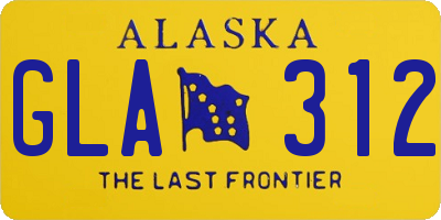 AK license plate GLA312