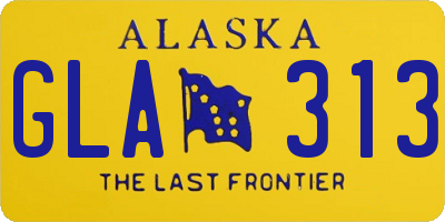 AK license plate GLA313