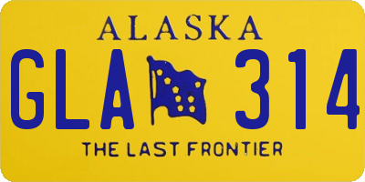 AK license plate GLA314