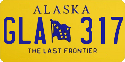 AK license plate GLA317