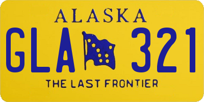 AK license plate GLA321