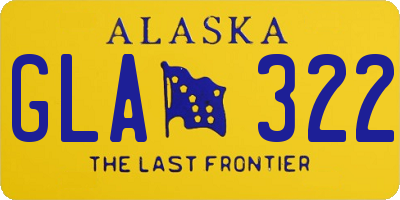 AK license plate GLA322