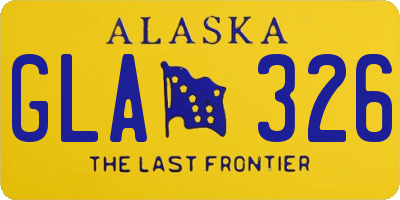 AK license plate GLA326