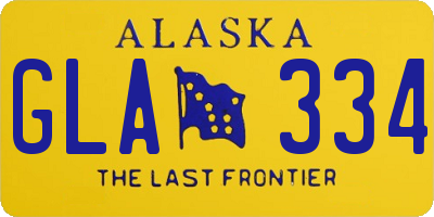 AK license plate GLA334