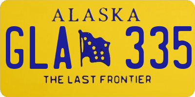 AK license plate GLA335