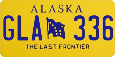 AK license plate GLA336